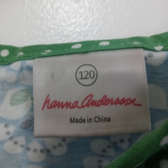 Hanna Andersson Girl's 6-8yrs (120cm) Floral Polka Dot Below the knee Tank Dress - Picture 5 of 6